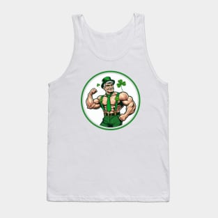 Leprechaun Shamrock Muscledad St Patricks Day Tank Top